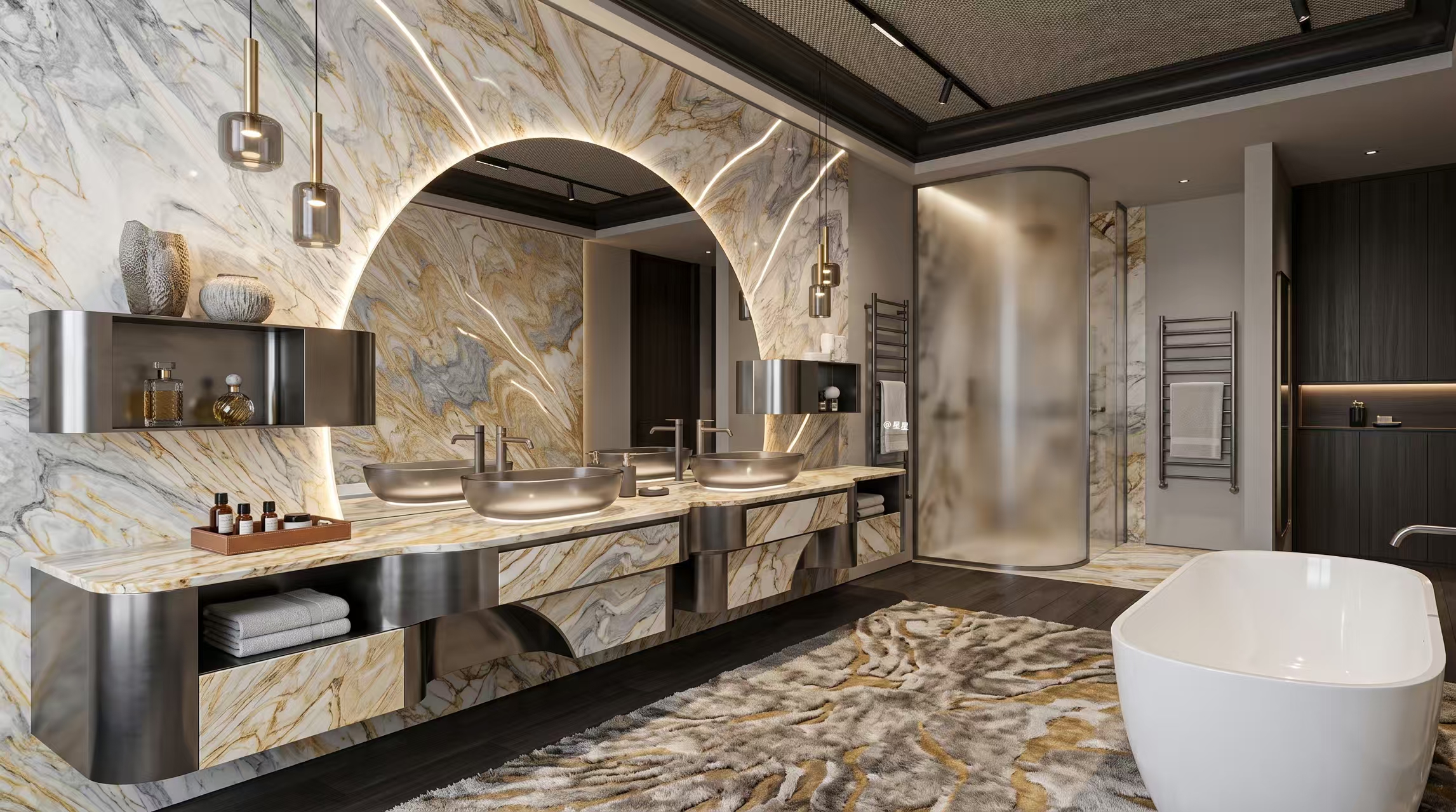 Natural stone slab selection